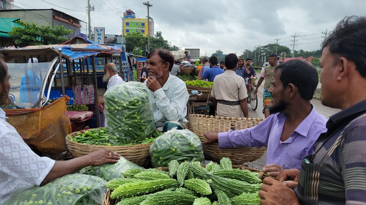 টানা বৃষ্টিতে ফসলের ক্ষতি, দাম বেড়েছে সবজির