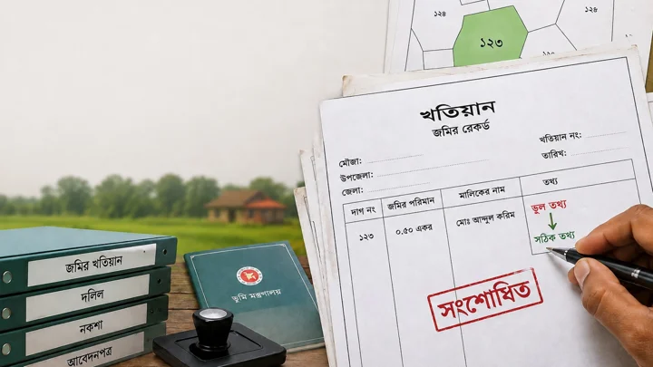 রেকর্ড বা খতিয়ানের ভুল সংশোধনের উপায়