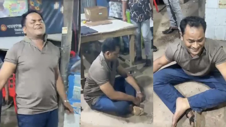 ‘বউ আমাকে জুতা দিয়ে মারছে’, নৌ পুলিশ কর্মকর্তার ভিডিও ভাইরাল