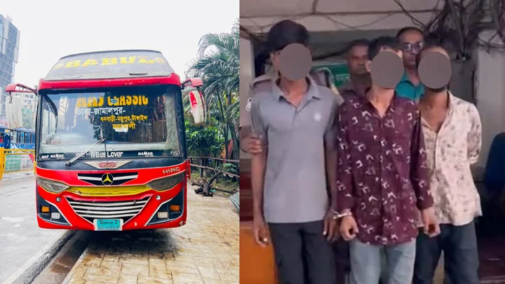 ৫ লাখ টাকার লোভে বাসযাত্রীকে হত্যা: চালক-সুপারভাইজার-হেলপার গ্রেপ্তার