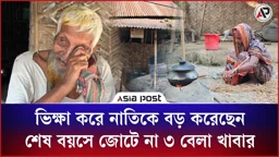 ভিক্ষা করে নাতিকে করিয়েছেন এইচএসসি পাস, সামান্য আয়ে জোটে না ৩ বেলা খাবার 
