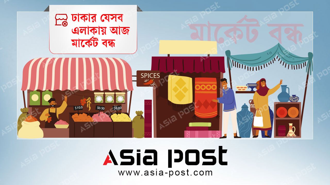 রোববার রাজধানীর যেসব এলাকার মার্কেট বন্ধ