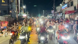 শরীয়তপুরে ছাত্রদলের সন্ত্রাসবিরোধী মিছিল
