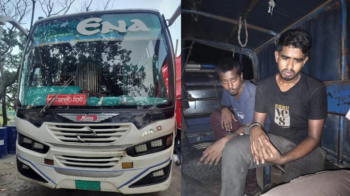 ৯৯৯-এ ফোন, মহাখালী থেকে চুরি হওয়া বাস উদ্ধার মিরপুর বেড়িবাঁধে