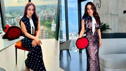 গাউনে নজর কাড়ছেন তমা মির্জা