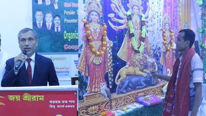 বাহরাইনে পূজামণ্ডপ পরিদর্শন করলেন বাংলাদেশের রাষ্ট্রদূত