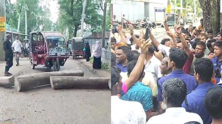 কুড়িগ্রামে সারের দাবিতে সড়ক অবরোধ, গুদামে কৃষি কর্মকর্তা অবরুদ্ধ