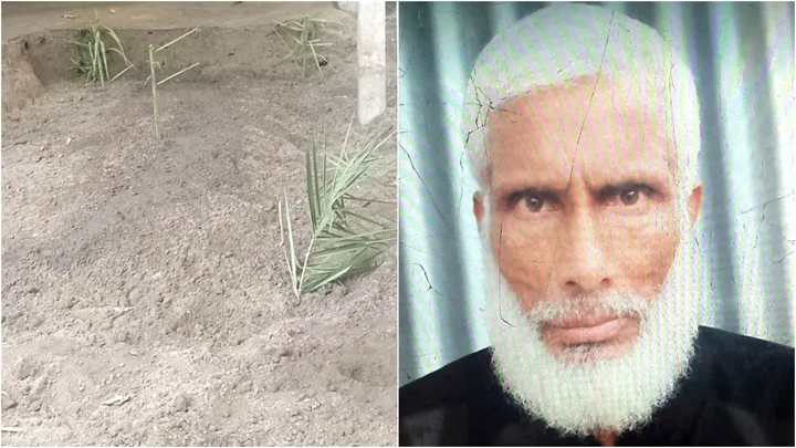 দাফনের জমি নেই, বসতঘরই বৃদ্ধের শেষ ঠিকানা 
