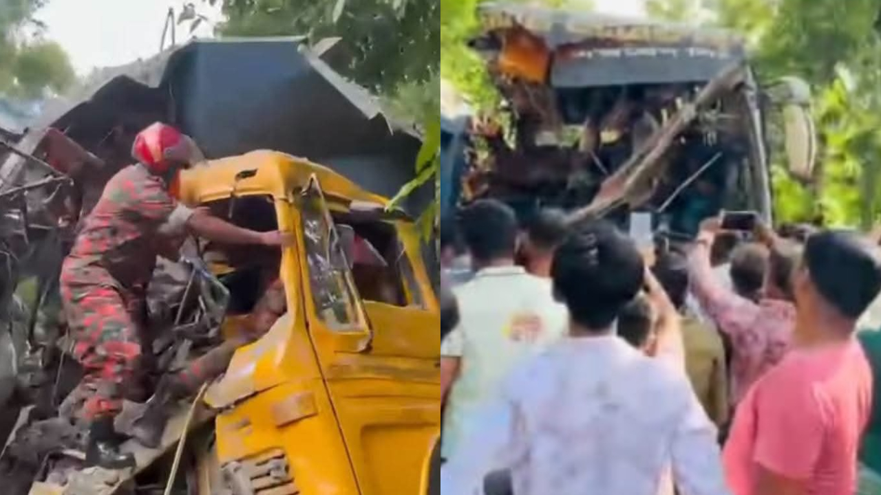চাঁদপুরে বাস-ট্রাক সংঘর্ষে নিহত ৩