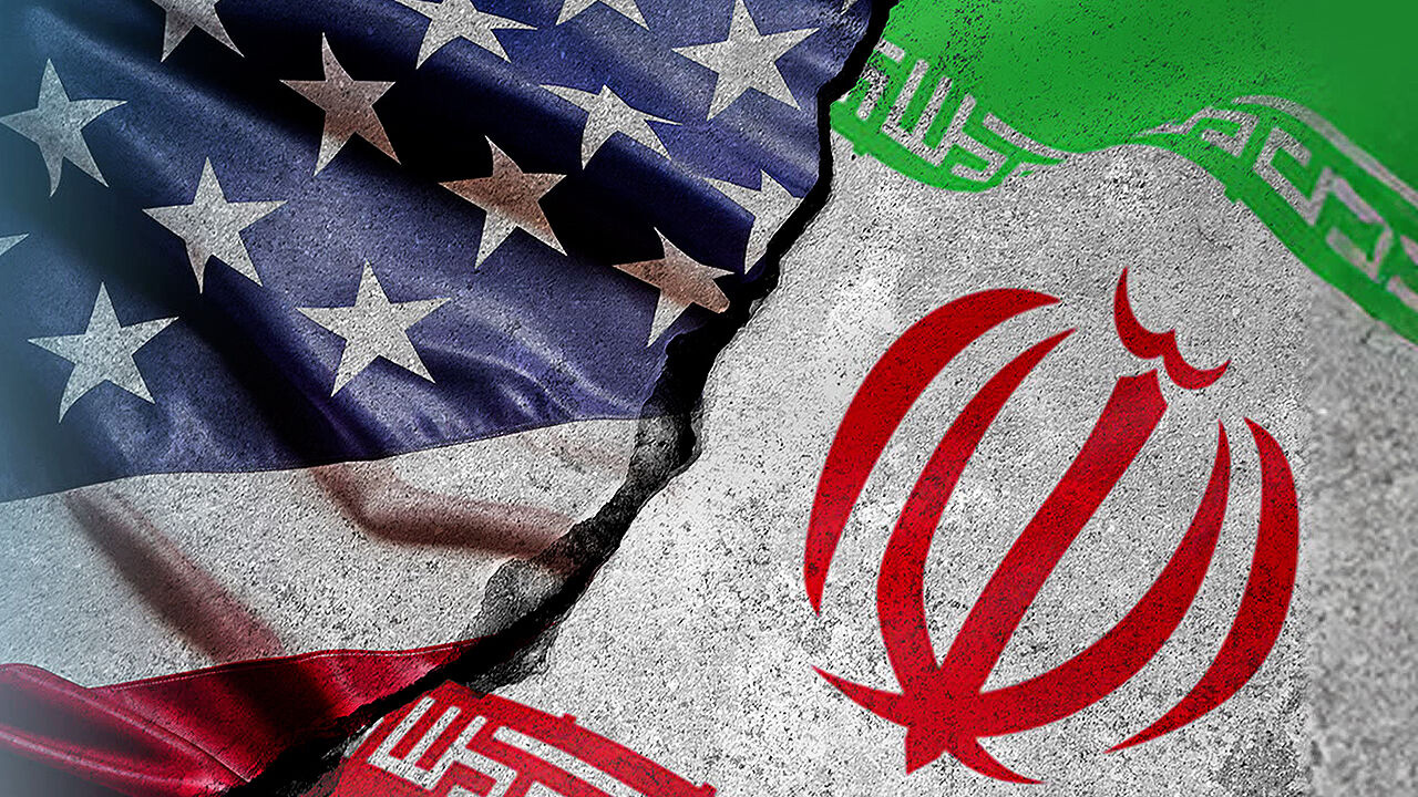 Iran US flags