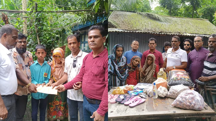 দুই অসহায় পরিবারের পাশে দাঁড়ালেন এমপি খোকন তালুকদার