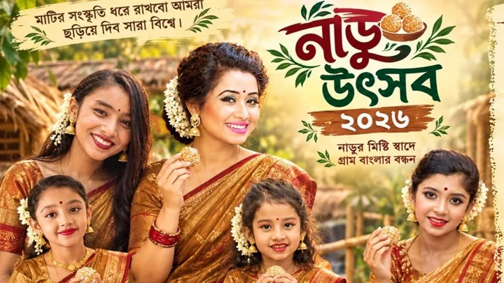 বাংলার শেকড়ের স্বাদ ছড়িয়ে দিতে নবাবগঞ্জে ‘নাড়ু উৎসব’