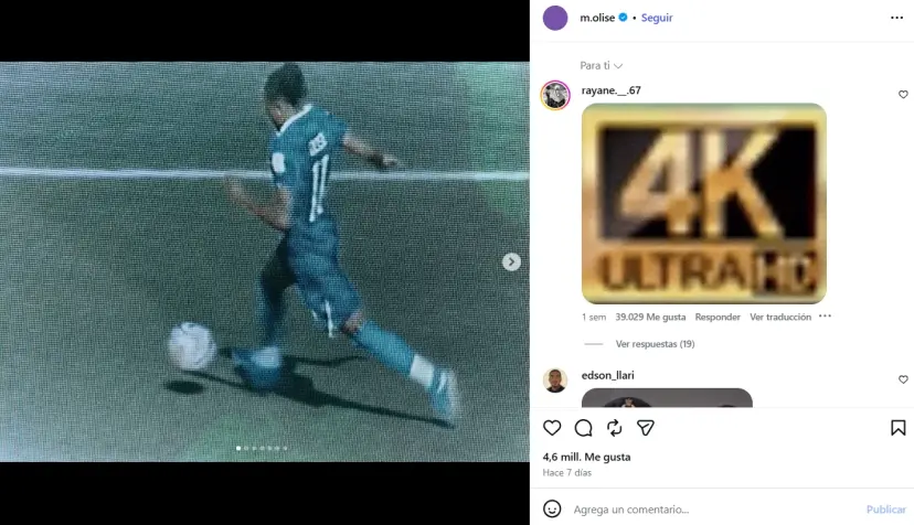 ওলিসের ইনস্টাগ্রাম থেকে নেওয়া