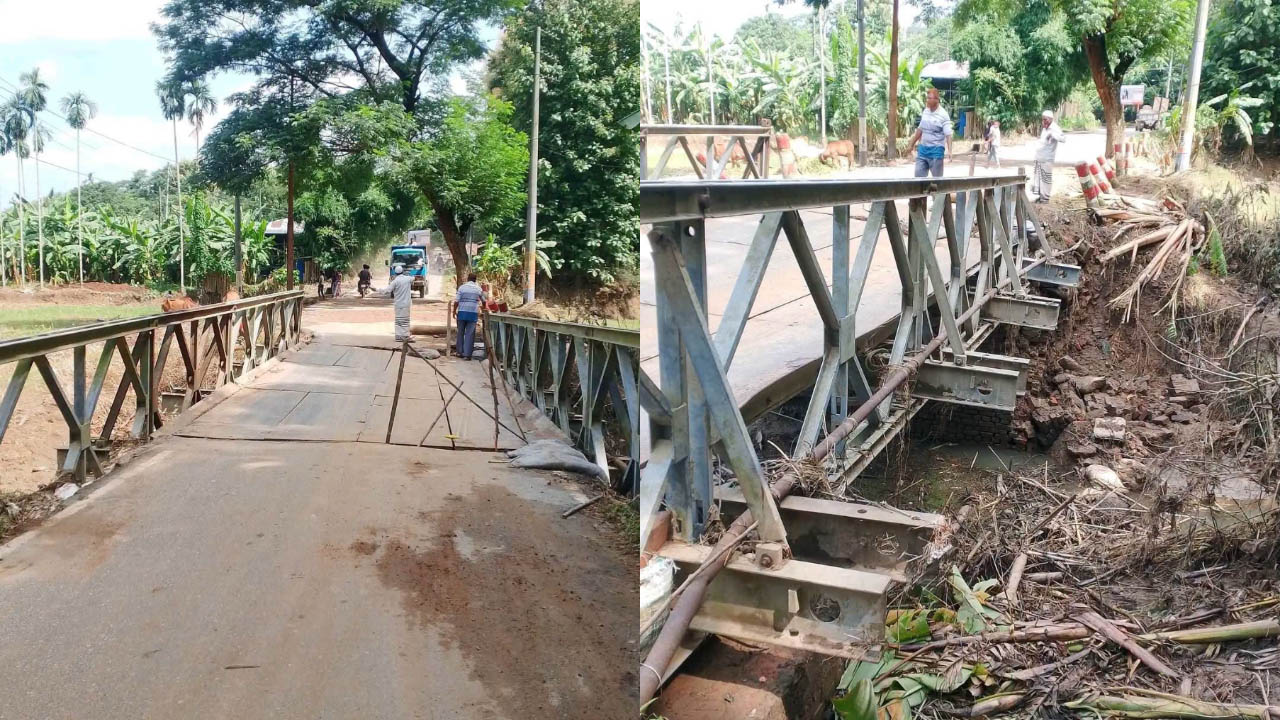 বেইলি ব্রিজ দেবে বান্দরবান-রাঙামাটি সড়কে ভারী যান চলাচল বন্ধ