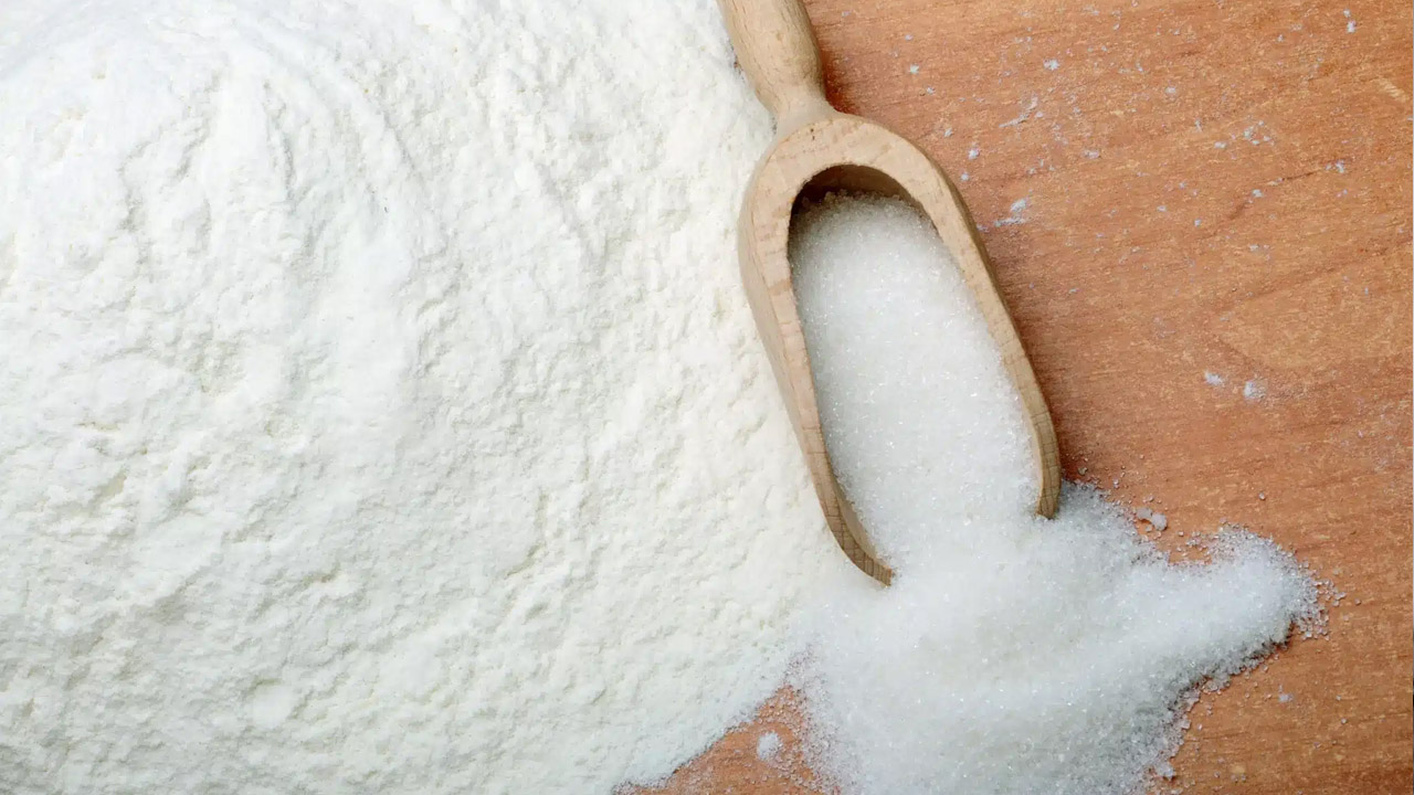 sugar and flour