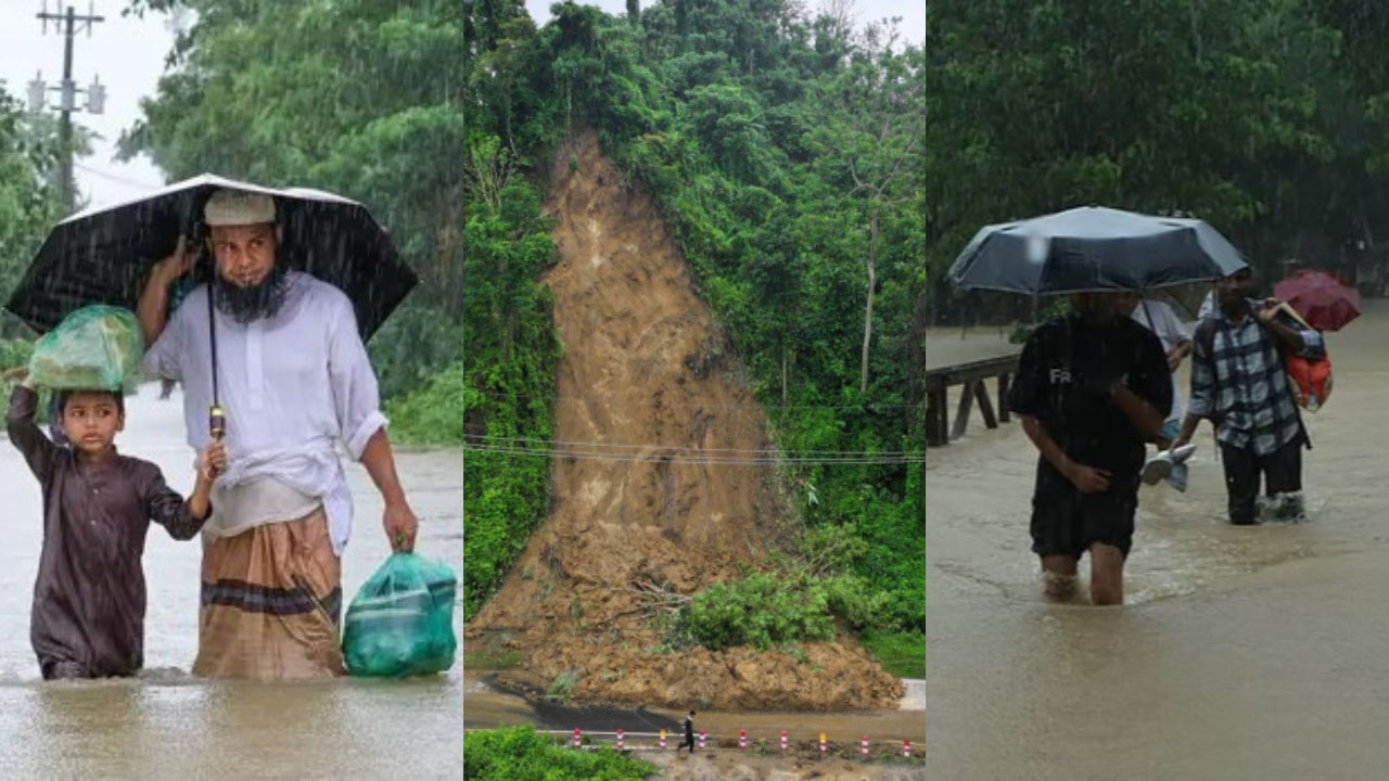 চট্টগ্রাম থেকে পার্বত্যাঞ্চল, কোথাও বন্যা কোথাও পাহাড়ধস