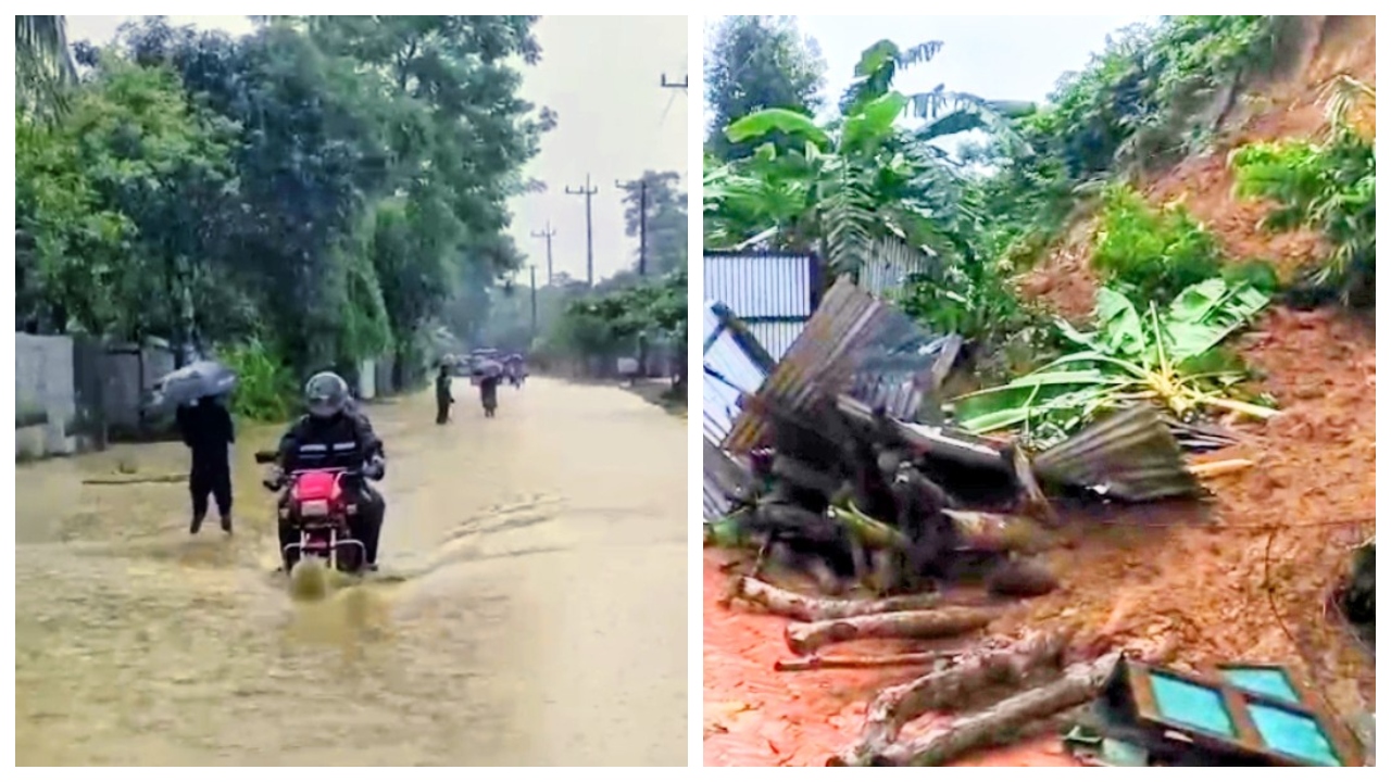 ভারী বর্ষণে পানি বৃদ্ধি, খাগড়াছড়িতে বন্যা ও পাহাড়ধসের শঙ্কা