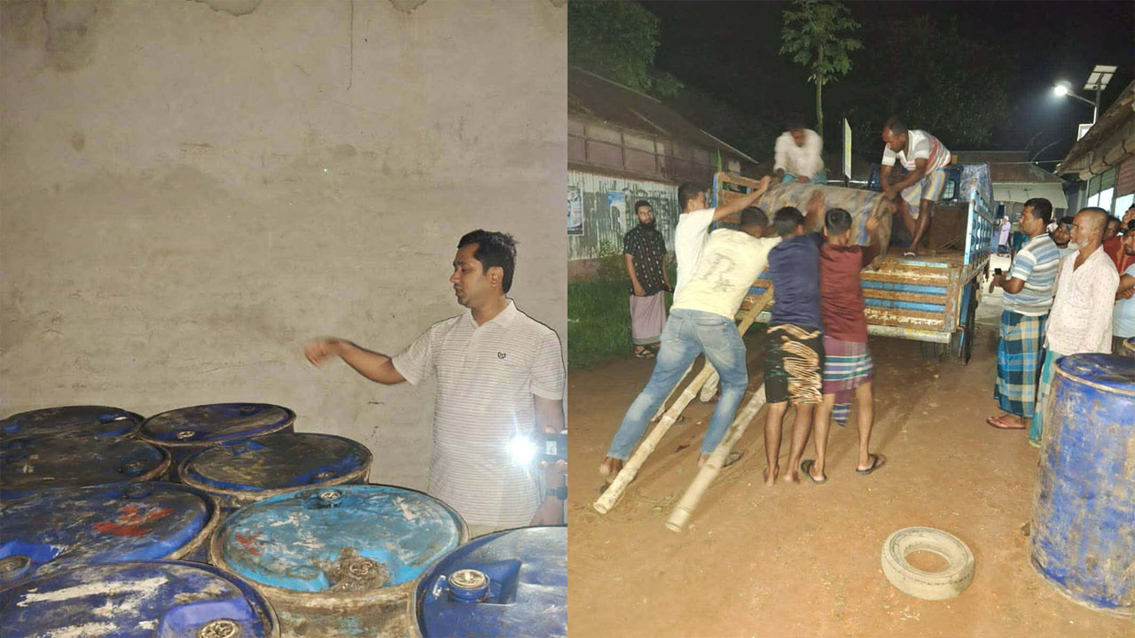 নয় হাজার লিটার ভোজ্যতেল মজুত করে কৃত্রিম সংকটের পাঁয়তারা