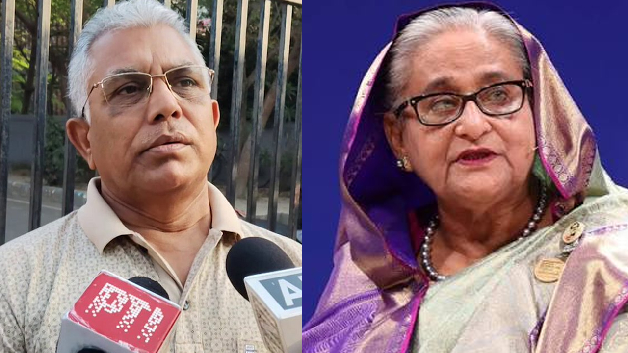 শেখ হাসিনার দেশে ফেরা নিয়ে যা বললেন পশ্চিমবঙ্গের মন্ত্রী দিলীপ ঘোষ