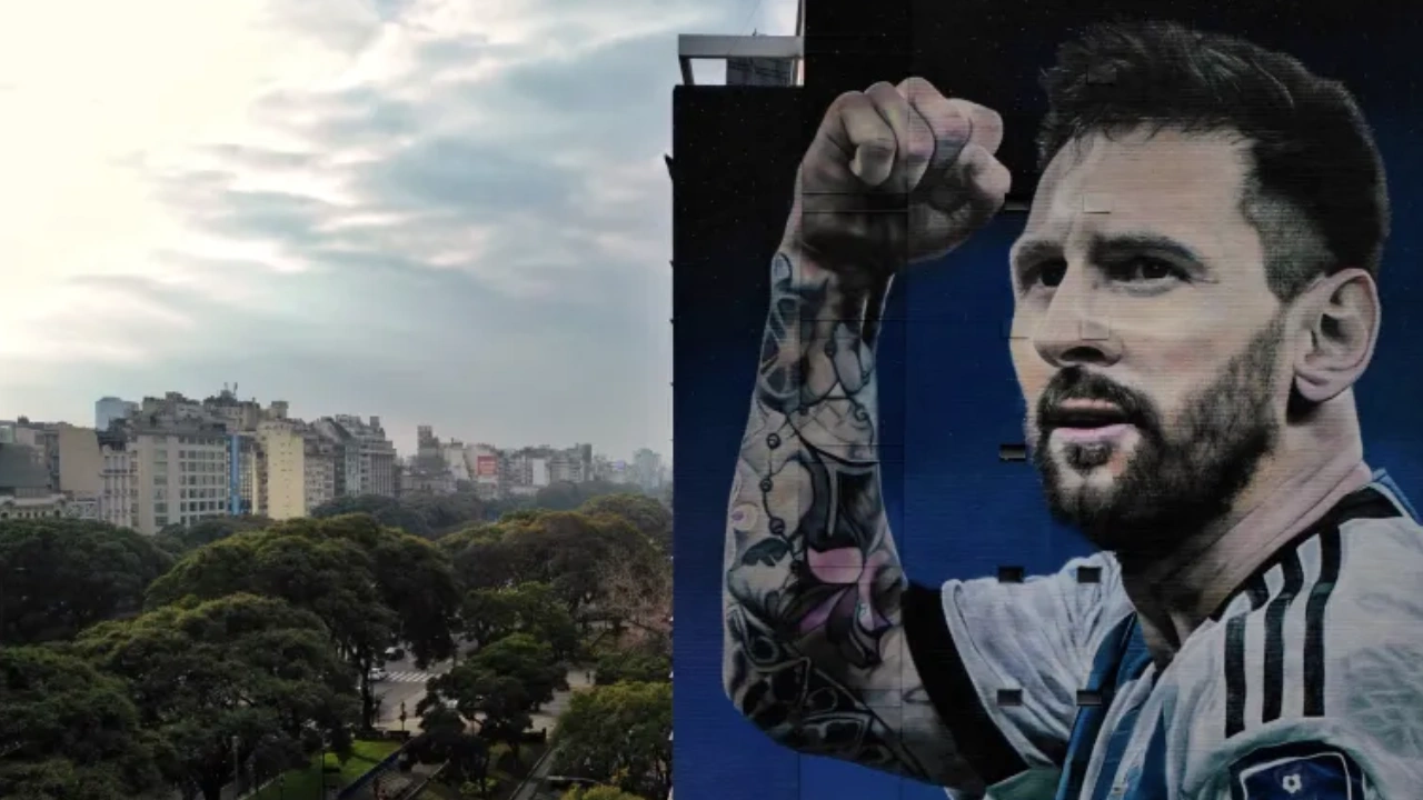messi mural