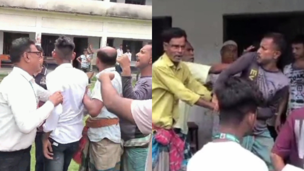 নাপিত ডেকে শিক্ষার্থীদের চুল কাটালেন সভাপতি, স্কুলে হাতাহাতি