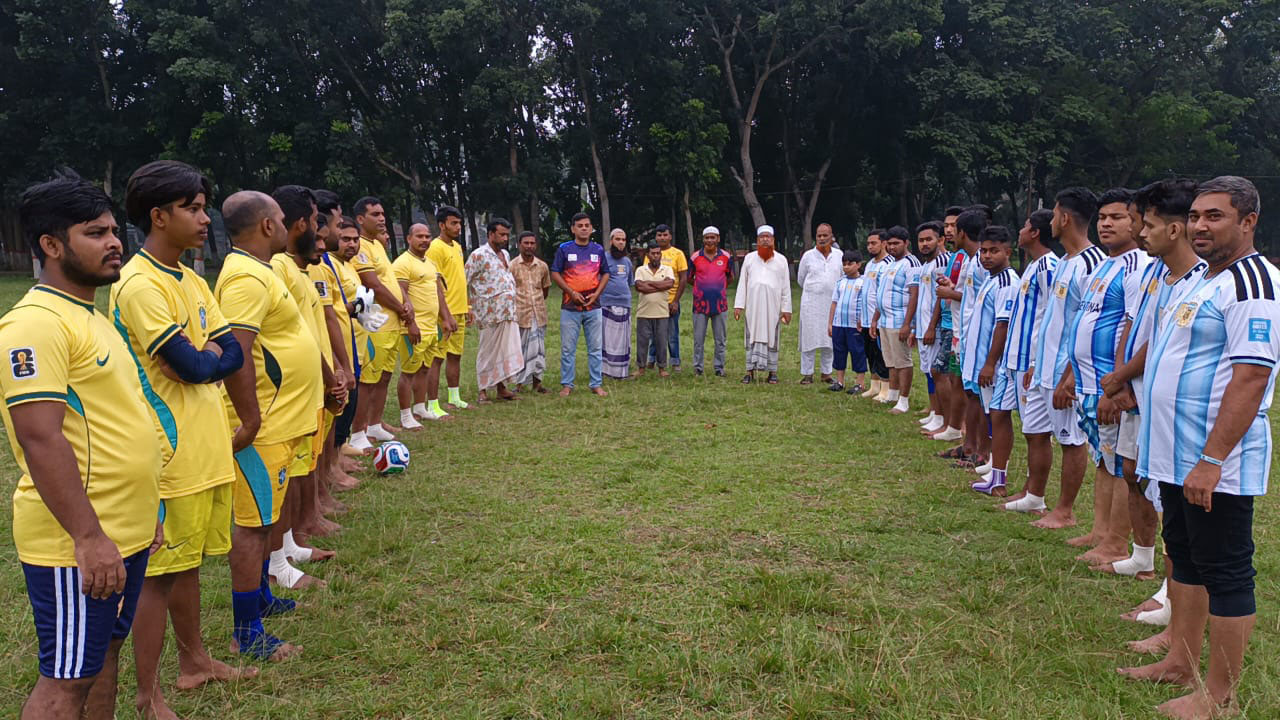 সিরাজগঞ্জে প্রীতি ফুটবল ম্যাচে ব্রাজিলকে হারিয়ে আর্জেন্টিনা চ্যাম্পিয়ন