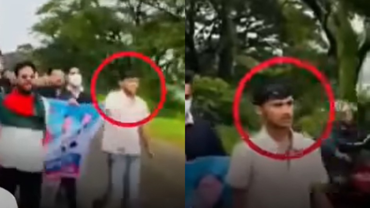 কার্যক্রম নিষিদ্ধ আওয়ামী লীগের মিছিলে সুমন আহমেদ (লাল চিহ্নিত)। ছবি : সংগৃহীত