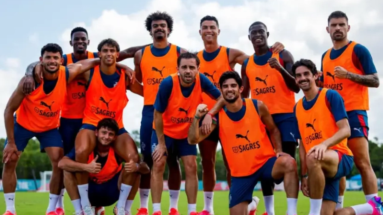 পর্তুগাল দল ট্রেইনিংয়ে।