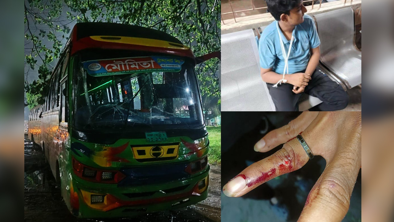 ভাড়া নিয়ে বাকবিতণ্ডা: জাবি শিক্ষার্থীকে মারধরের অভিযোগ, মৌমিতা পরিবহনের ৬ বাস আটক