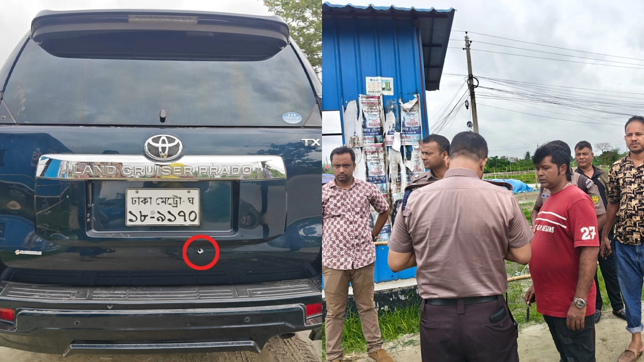 ব্যবসায়ীর বাড়ির পর এবার গাড়ি লক্ষ্য করে গুলি
