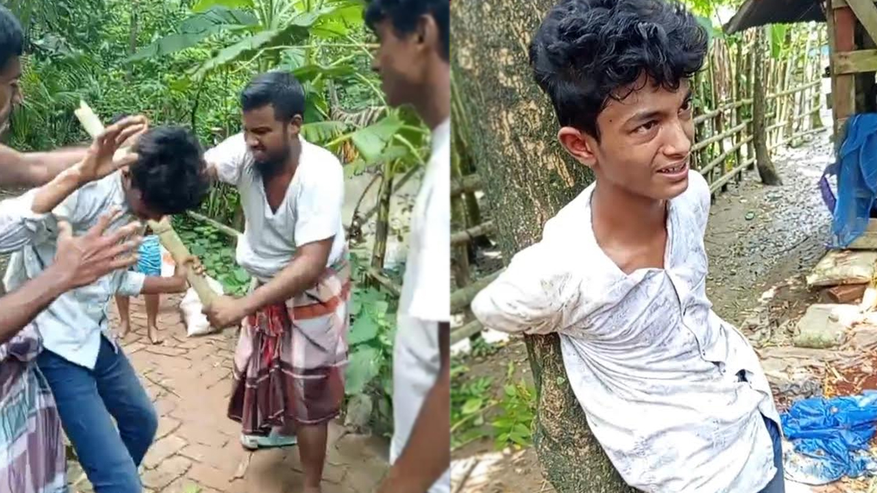 পিরোজপুরে ফোন চুরির ঘটনায় কিশোরকে গাছে বেঁধে নির্যাতন