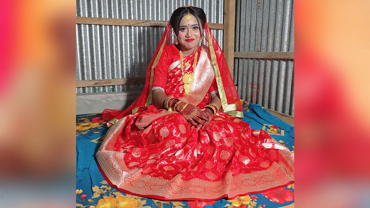 কনে জান্নাতী খাতুন। ছবি: এশিয়া পোস্ট