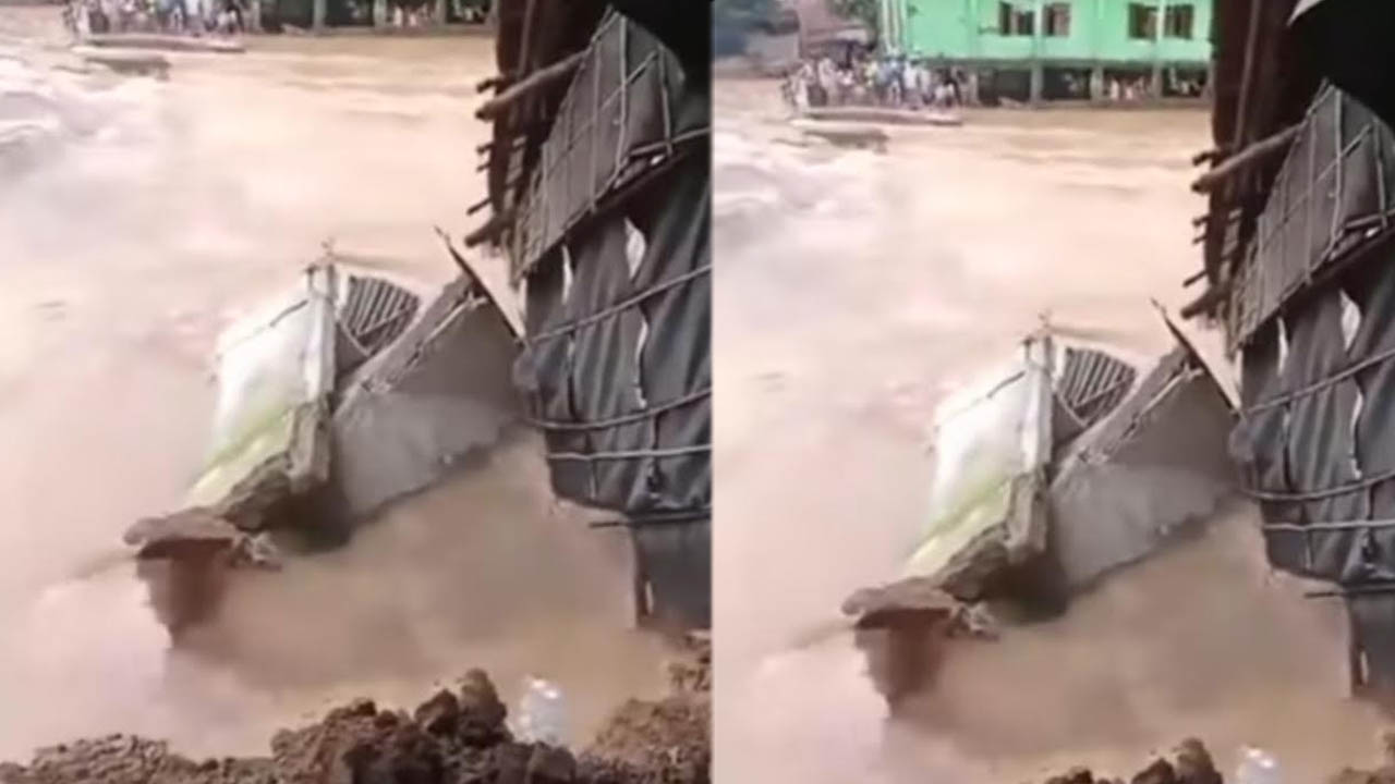 পাহাড়ি ঢলে ঘরের সঙ্গে ভেসে গেলেন যুবক