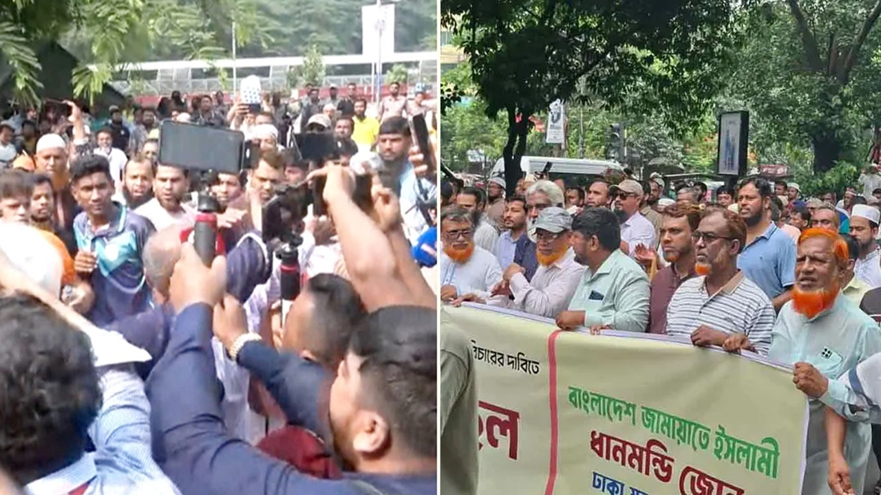 ধানমন্ডি ৩২-এ কড়া নিরাপত্তা, জামায়াতের মিছিল থেকে হামলায় সাংবাদিক আহত