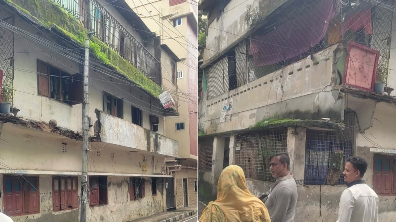মোহাম্মদপুরে ভবনের একাংশে ধস, দুর্ঘটনার শঙ্কা