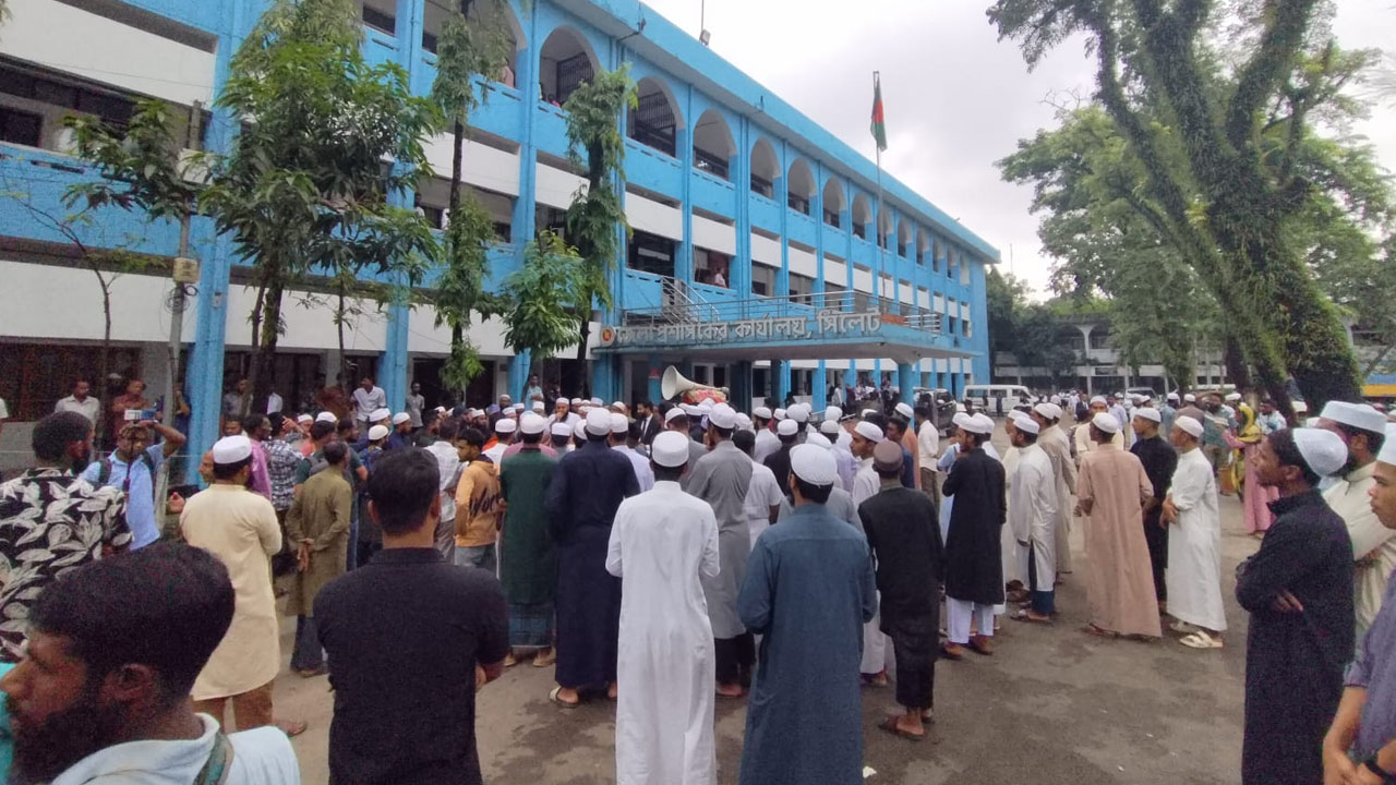 ডিসি সারওয়ারের প্রত্যাহার আদেশ বাতিলের দাবিতে অবস্থান কর্মসূচি