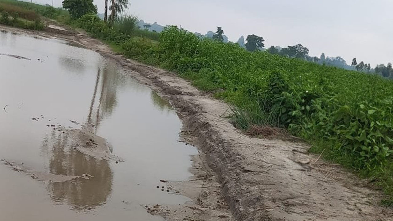 বালু পরিবহন বন্ধে সরকারি রাস্তা কেটে ফেলার অভিযোগ