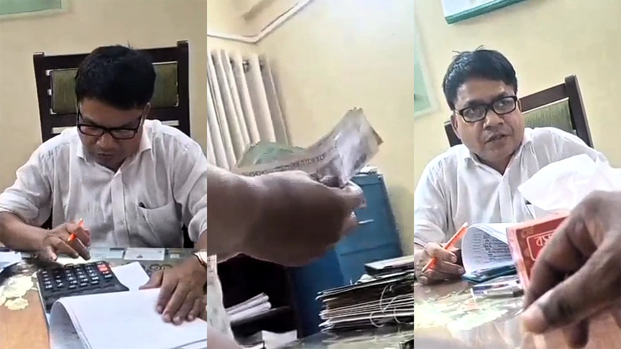 ক্যালকুলেটর দিয়ে গুনে গুনে ঘুষ নেন প্রকল্প বাস্তবায়ন কর্মকর্তা