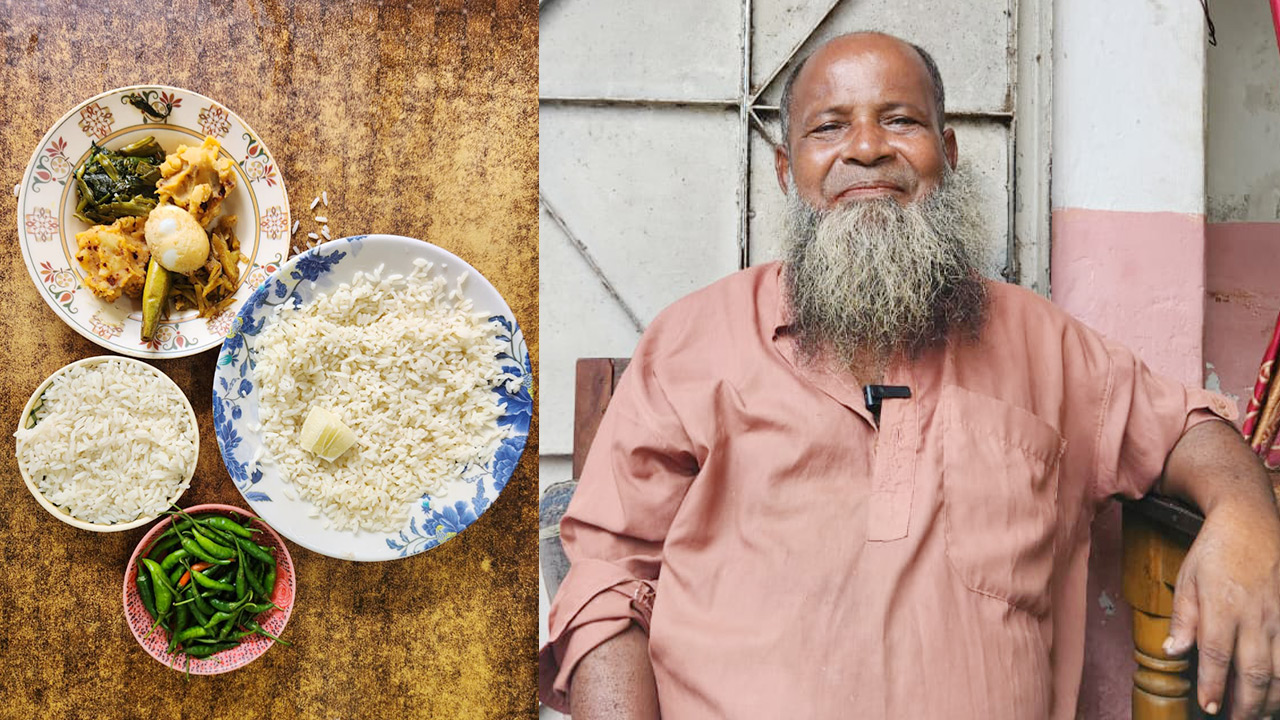 রাবি শিক্ষার্থীদের প্রিয় খাবারে ‘সিস্টেম’ ও হোটেল ব্যবসায়ী মানিক মিয়া। ছবি: এশিয়া পোস্ট