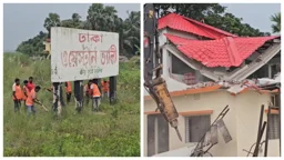 সাভারে আবাসন প্রকল্প ‘ঢাকা ওয়েস্টার্ন ভ্যালি’ গুঁড়িয়ে দিল প্রশাসন
