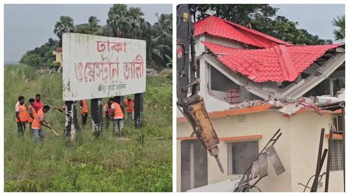 সাভারে আবাসন প্রকল্প ‘ঢাকা ওয়েস্টার্ন ভ্যালি’ গুঁড়িয়ে দিল প্রশাসন