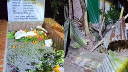 জমি নিয়ে বিরোধে সংঘর্ষ, জুলাই শহীদের বাড়ি-কবরে হামলার অভিযোগ