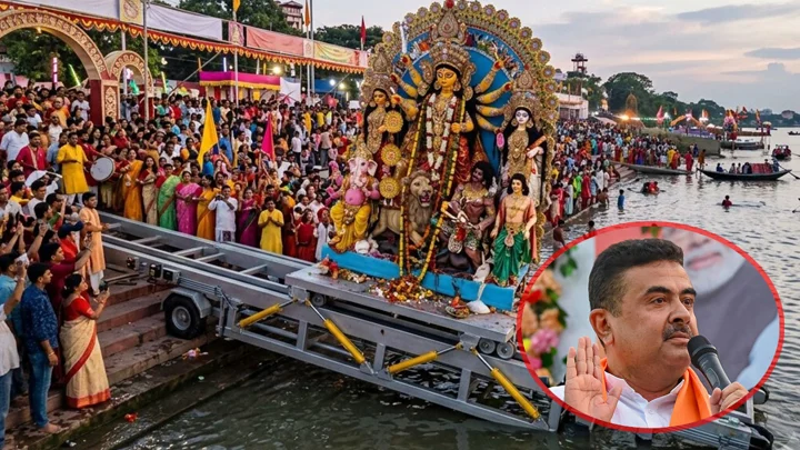 প্রতিমা বিসর্জনে থাকতে পারবে না ভিন্ন ধর্মের মানুষ, শুভেন্দুর কড়া নির্দেশ 