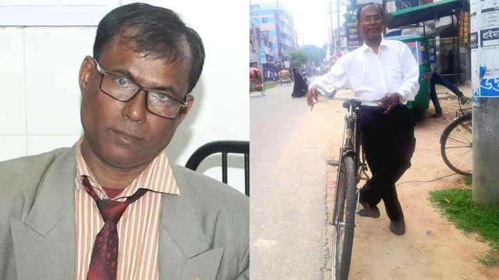 শিক্ষকতার ৩৪ বছর, সুনিল চন্দ্রের সঙ্গী এখনও সেই সাইকেল