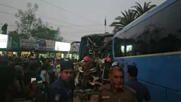 নাটোরে যাত্রীবাহী দুই বাসের সংঘর্ষে নিহত ১, আহত ১৫