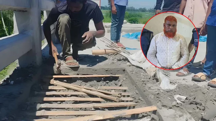 ১০ কোটি টাকার সেতুতে বাঁশ দিয়ে ঢালাই, সাব-ঠিকাদার গ্রেপ্তার