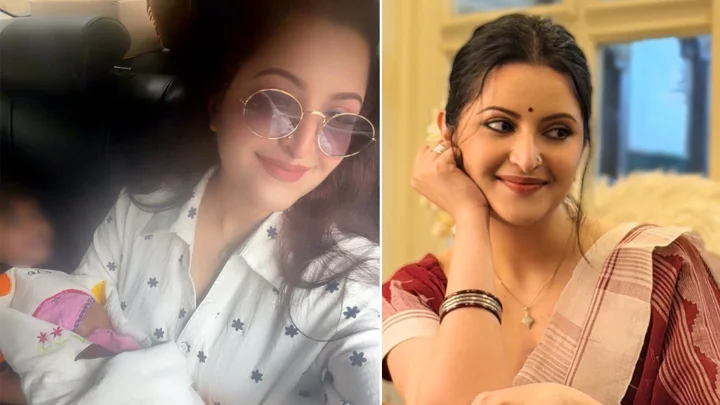 পরী মণির কোলে শিশু, ‘তিন নম্বর জন ডান’ ক্যাপশনে রহস্য