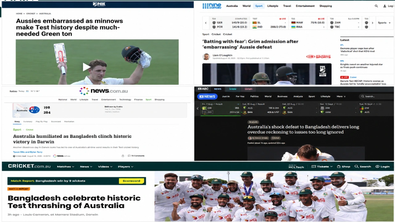 aus media about this match