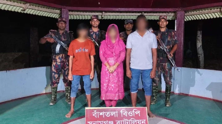 অবৈধভাবে ভারতে যাওয়ার পথে পাচারকারীসহ আটক ৩