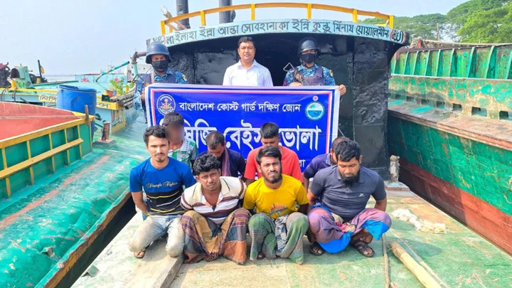 ভোলায় অবৈধ বালু উত্তোলন, ৭ জনের কারাদণ্ড